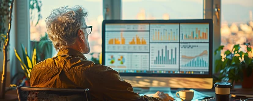 Bookkeeper preparing financial reports for a small business client